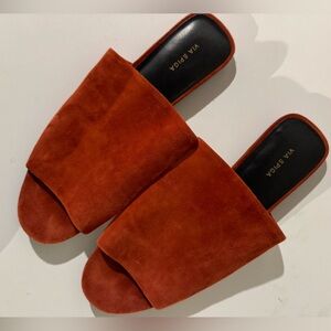 Via Spiga Women's Heather Slide Sandal Brick Suede Size 8 M 545174